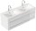 POSSEIK Waschbecken mit Unterschrank AURELION XL weiß glanz 143,2 x 50,5 x 56,6 cm