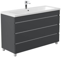 POSSEIK Waschbecken mit Unterschrank FELLINI 120 grafit 120,0 x 46,0 x 83,5 cm