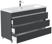POSSEIK Waschbecken mit Unterschrank FELLINI 120 grafit 120,0 x 46,0 x 83,5 cm