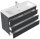 POSSEIK Waschbecken mit Unterschrank FELLINI 120 grafit 120,0 x 46,0 x 83,5 cm