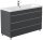 POSSEIK Waschbecken mit Unterschrank FELLINI 120 grafit 120,0 x 46,0 x 83,5 cm