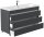 POSSEIK Waschbecken mit Unterschrank FELLINI 120 grafit 120,0 x 46,0 x 83,5 cm
