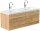 POSSEIK Waschbecken mit Unterschrank AURELION XL eiche gold 143,2 x 50,5 x 56,6 cm
