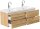 POSSEIK Waschbecken mit Unterschrank AURELION XL eiche gold 143,2 x 50,5 x 56,6 cm