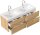 POSSEIK Waschbecken mit Unterschrank AURELION XL eiche gold 143,2 x 50,5 x 56,6 cm