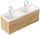 POSSEIK Waschbecken mit Unterschrank AURELION XL eiche gold 143,2 x 50,5 x 56,6 cm