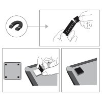 nobo Whiteboard 60,0 x 45,0 cm silber Stahl