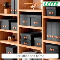 LEITZ Puro Aufbewahrungsboxen 8,0 l schwarz 27,0 x 37,0 x 10,0 cm, 2 St.