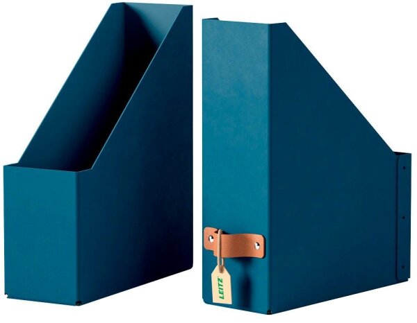 LEITZ Stehsammler Puro 24710068 dunkelblau Karton, DIN A4, 2 St.