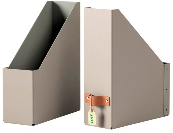 LEITZ Stehsammler Puro 24710012 beige Karton, DIN A4, 2 St.