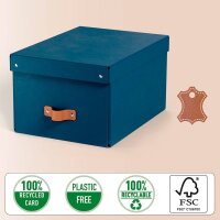 LEITZ Puro Aufbewahrungsboxen 17,0 l dunkelblau 27,0 x 37,0 x 20,0 cm, 2 St.