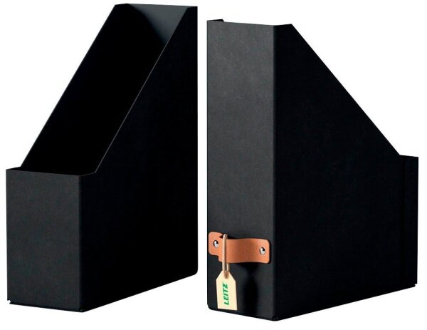 LEITZ Stehsammler Puro 24710095 schwarz Karton, DIN A4, 2 St.