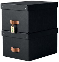 LEITZ Puro Aufbewahrungsboxen 17,0 l schwarz 27,0 x 37,0 x 20,0 cm, 2 St.