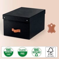 LEITZ Puro Aufbewahrungsboxen 17,0 l schwarz 27,0 x 37,0 x 20,0 cm, 2 St.