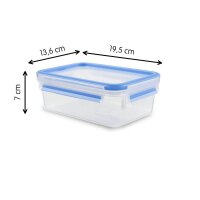 emsa Frischhaltedose CLIP & CLOSE 7,0 cm hoch transparent 1,0 l, 1 St.