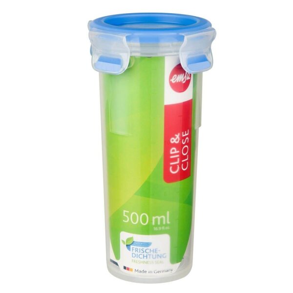 emsa Frischhaltedose CLIP & CLOSE 17,7 cm hoch transparent 0,5 l, 1 St.  ( 508554 )