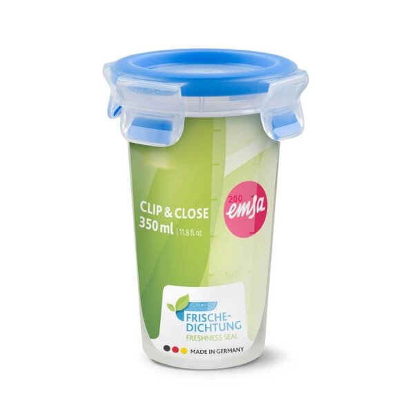 emsa Frischhaltedose CLIP & CLOSE 13,3 cm hoch transparent 0,35 l, 1 St.