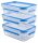 emsa Frischhaltedosen CLIP & CLOSE 7,0 cm hoch transparent 1,0 l, 3 St.