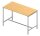 Quadrifoglio Konferenztisch Creo buche rechteckig, 4-Fuß-Gestell weiß, 160,0 x 80,0 x 107,0 cm
