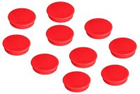 FRANKEN Magnet rot, Kunststoff Ø 3,8 cm, 10 St.