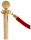 Showdown® Displays Absperrkordel Stoff rot, gold 150,0 cm