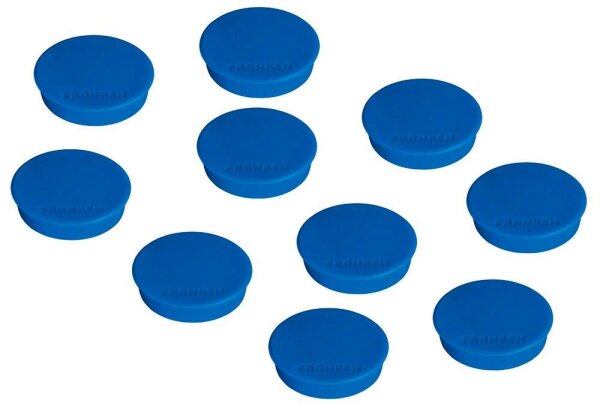 FRANKEN Magnet blau, Kunststoff Ø 3,8 cm, 10 St.