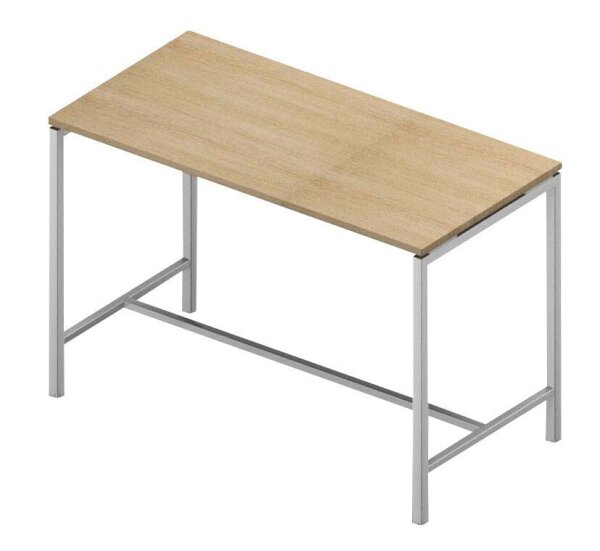 Quadrifoglio Konferenztisch Creo eiche rechteckig, 4-Fuß-Gestell weiß, 160,0 x 80,0 x 107,0 cm