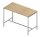 Quadrifoglio Konferenztisch Creo eiche rechteckig, 4-Fuß-Gestell weiß, 160,0 x 80,0 x 107,0 cm