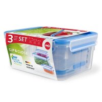 emsa Frischhaltedosen-Set CLIP & CLOSE transparent...