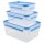 emsa Frischhaltedosen-Set CLIP & CLOSE transparent 0,55/1,0/2,2 l, 1 Set