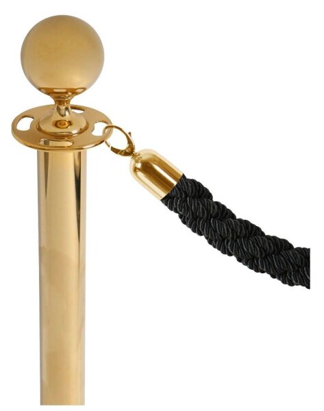 Showdown® Displays Absperrkordel Stoff schwarz, gold 150,0 cm