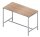 Quadrifoglio Konferenztisch Creo ulme rechteckig, 4-Fuß-Gestell weiß, 160,0 x 80,0 x 107,0 cm