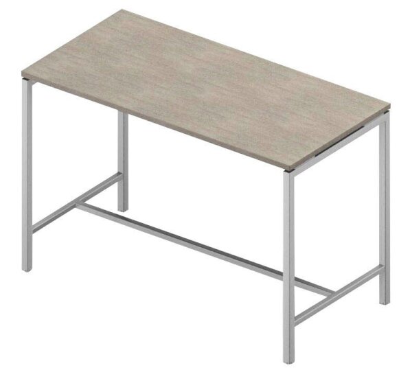 Quadrifoglio Konferenztisch Creo beton rechteckig, 4-Fuß-Gestell weiß, 160,0 x 80,0 x 107,0 cm