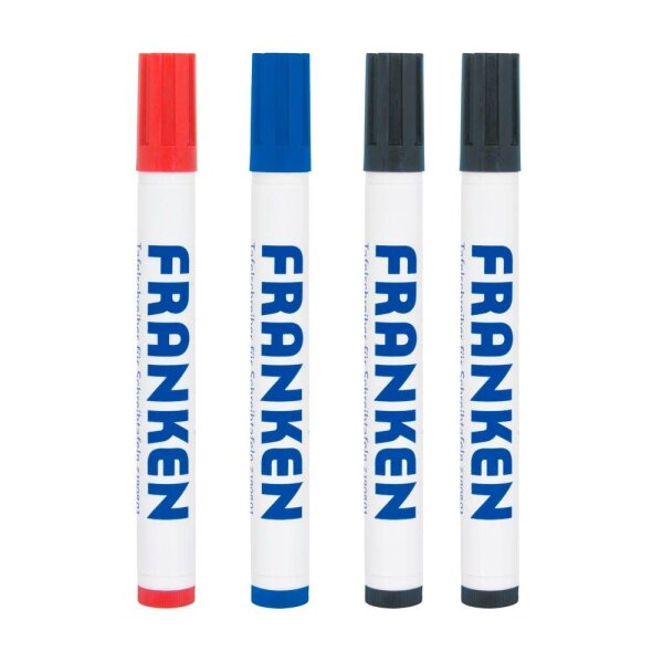 FRANKEN Whiteboard-Marker farbsortiert, 4 St.