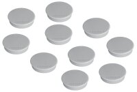 FRANKEN Magnet grau, Kunststoff Ø 3,8 cm, 10 St.