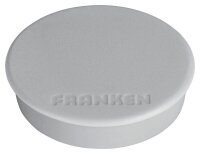 FRANKEN Magnet grau, Kunststoff Ø 3,8 cm, 10 St.