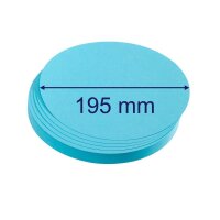FRANKEN Moderationskarten blau Ø 19,5 cm, 500 St.