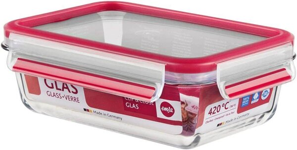 emsa Frischhaltedose CLIP & CLOSE 6,8 cm hoch transparent 0,7 l, 1 St.