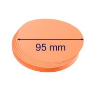 FRANKEN Moderationskarten orange Ø 9,5 cm, 500 St.