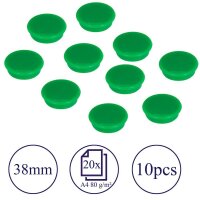 FRANKEN Magnet grün, Kunststoff Ø 3,8 cm, 10 St.