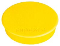 FRANKEN Magnet gelb, Kunststoff Ø 3,8 cm, 10 St.