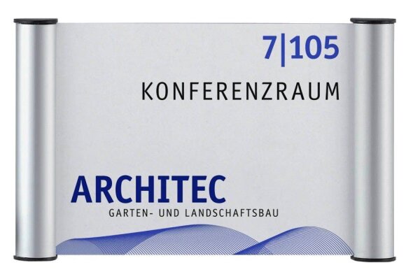 FRANKEN Türschild Aluminium silber 24,0 x 15,5 cm, 1 St.