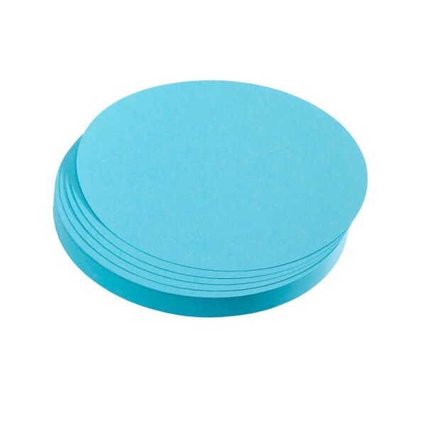 FRANKEN Moderationskarten blau Ø 9,5 cm, 500 St.