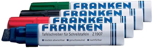 FRANKEN Jumbo Whiteboard-Marker farbsortiert 4,0 - 12,0 mm, 4 St.