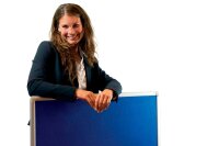 FRANKEN Moderationswand PRO 120,0 x 150,0 cm blau