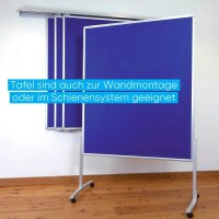 FRANKEN Moderationswand PRO 120,0 x 150,0 cm blau
