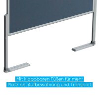 FRANKEN Moderationswand PRO klappbar 120,0 x 150,0 cm blau