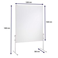 FRANKEN Moderationswand U-Act!Line® 120,0 x 150,0 cm weiß