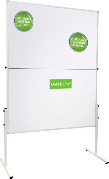 FRANKEN Moderationswand U-Act!Line® klappbar 120,0 x 150,0 cm weiß