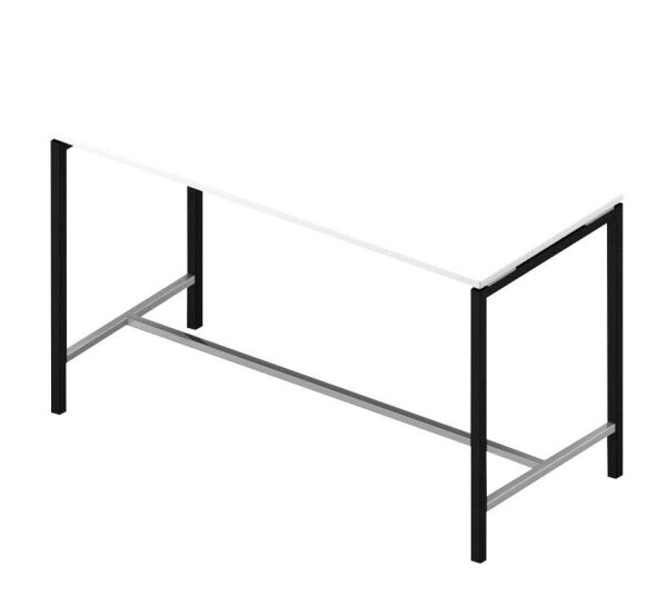 Quadrifoglio Konferenztisch Creo weiß rechteckig, 4-Fuß-Gestell grau, 180,0 x 80,0 x 107,0 cm